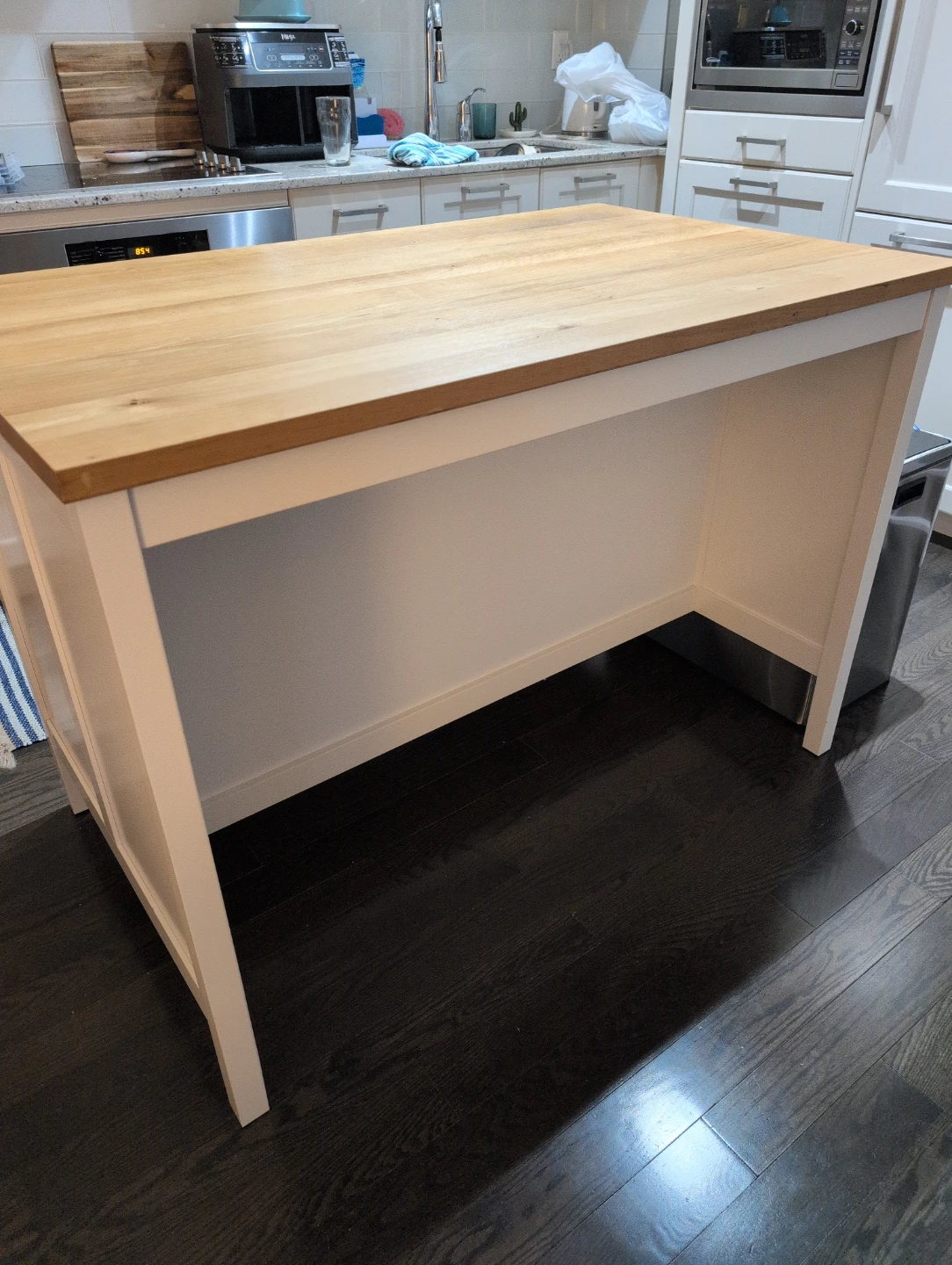 TORNVIKEN Kitchen Island - Off-white/Oak and Kitchen Stools - photo 4