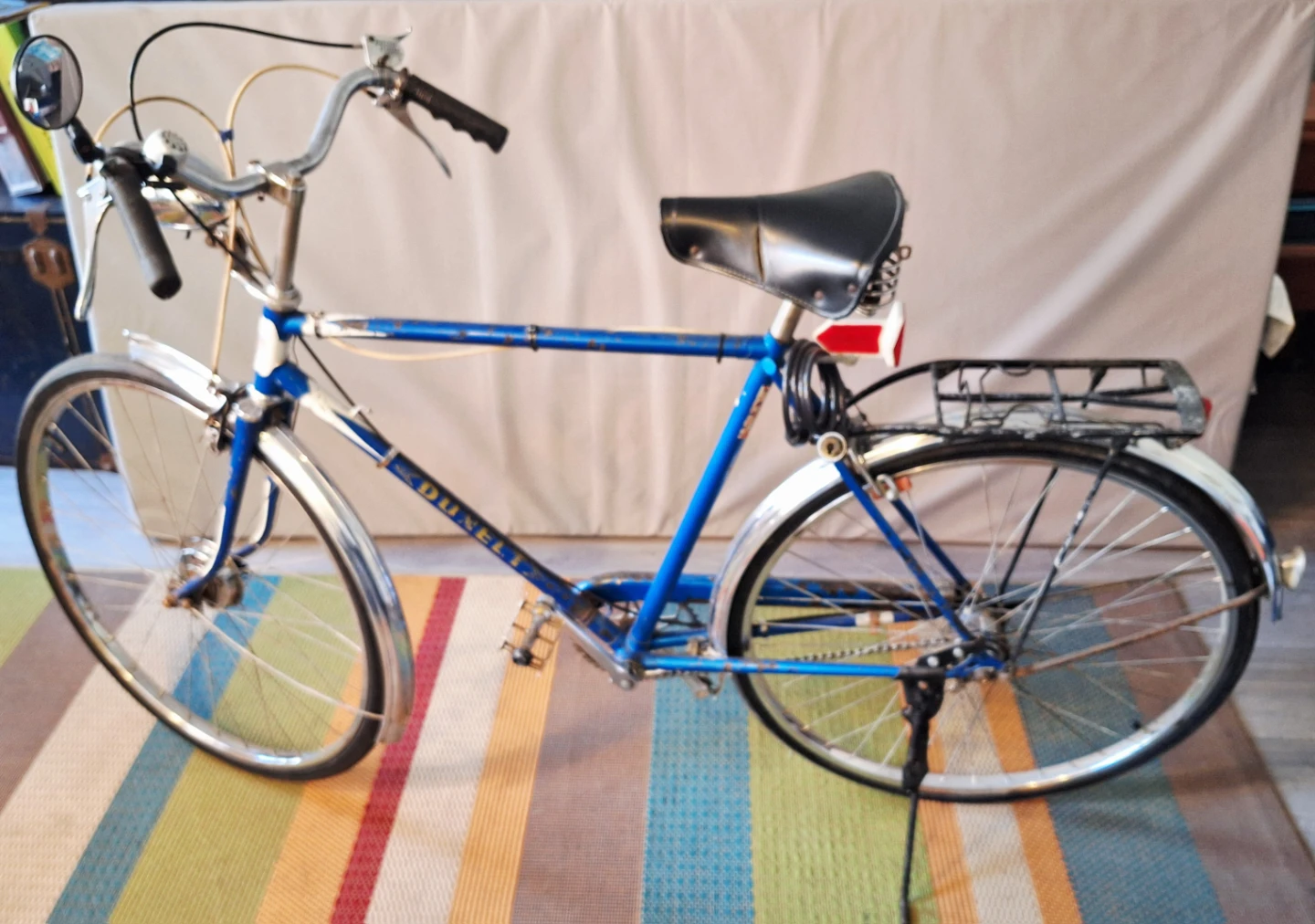 Dunelt Blue and Silver Vintage Bicycle
