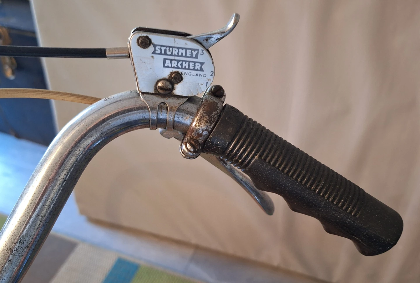 Dunelt Blue and Silver Vintage Bicycle - photo 2