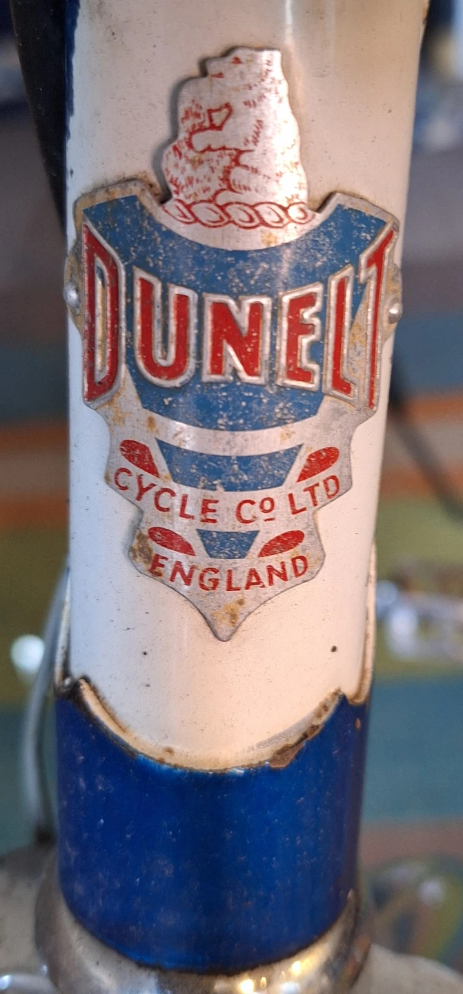 Dunelt Blue and Silver Vintage Bicycle - photo 3