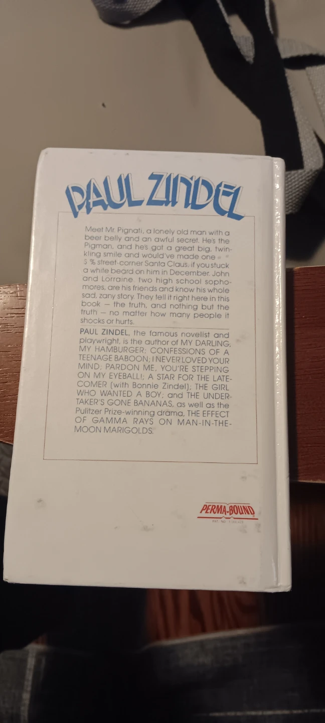 The Pigman by Paul Zindel Paperback - photo 2