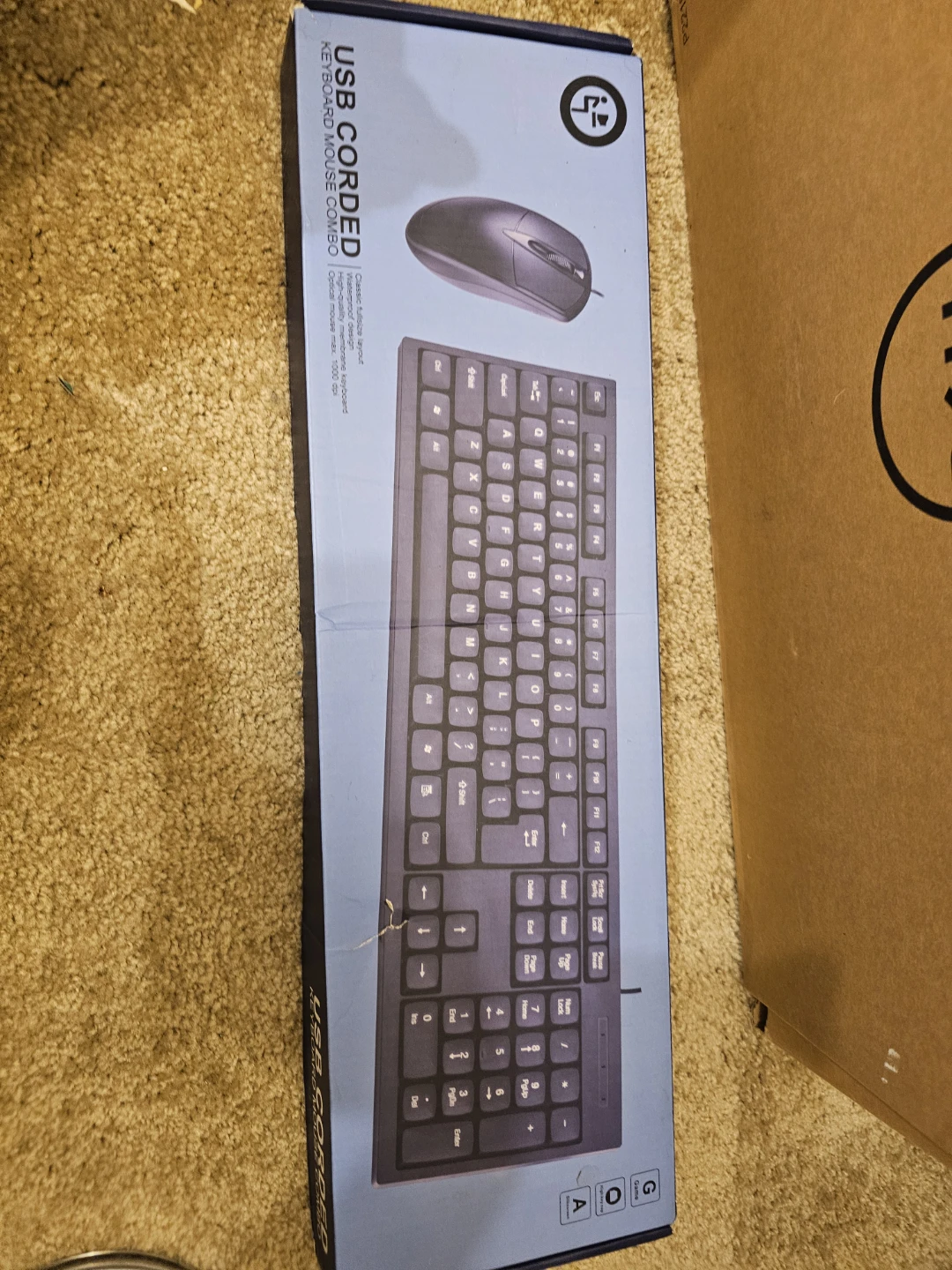 USB Corded Keyboard and Mouse Combo