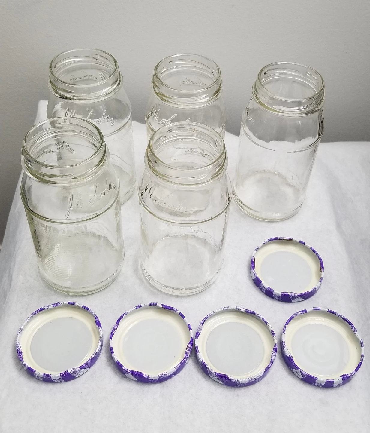 Glass Jam Jars with Lids - Set of 5