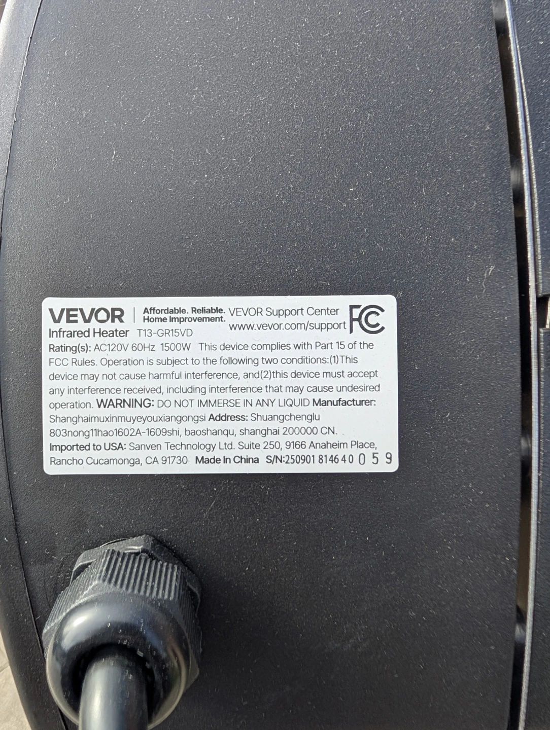 VEVOR Infrared Heater with Stand - photo 3