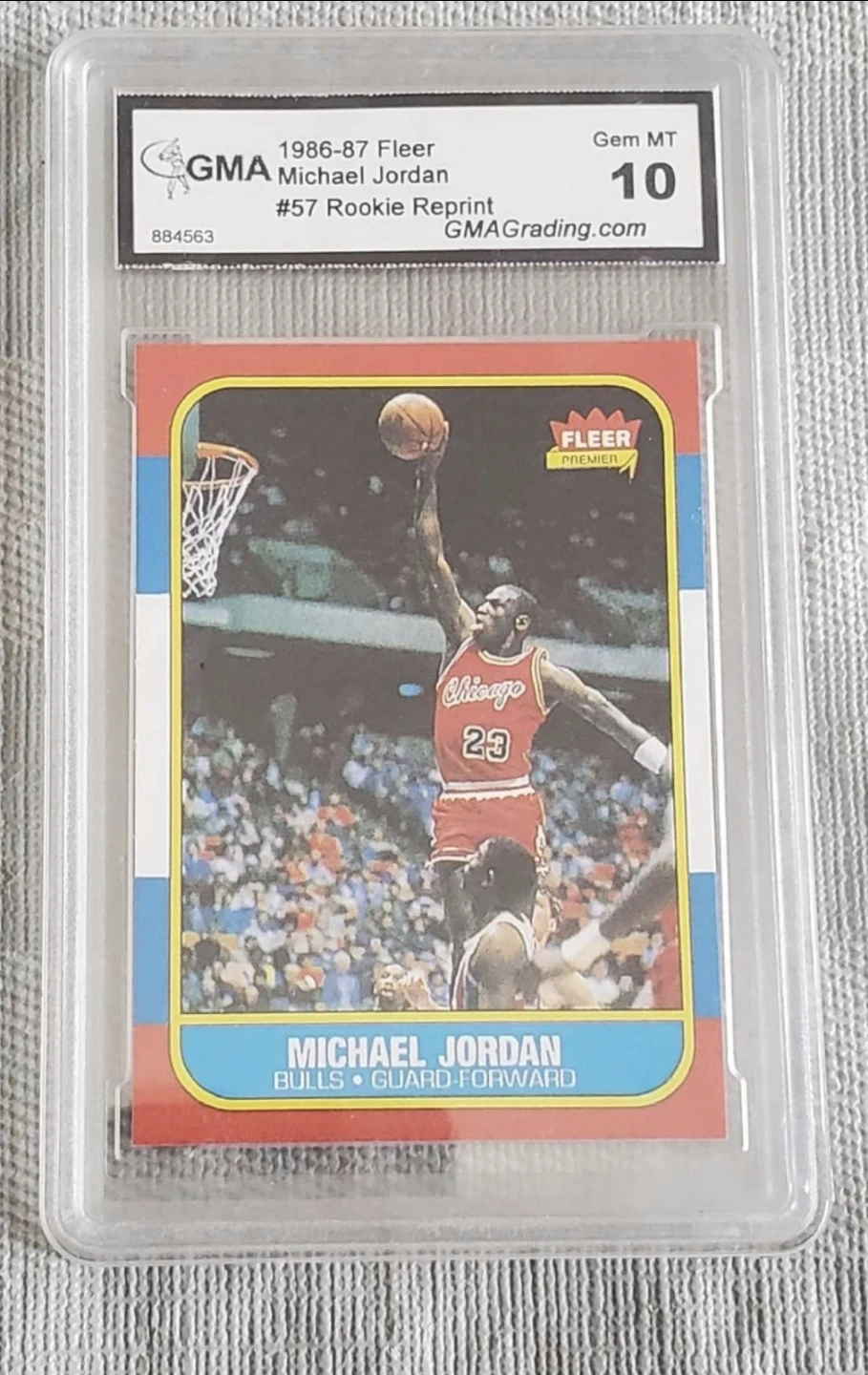 Michael Jordan rookie repr1nt gma graded 10