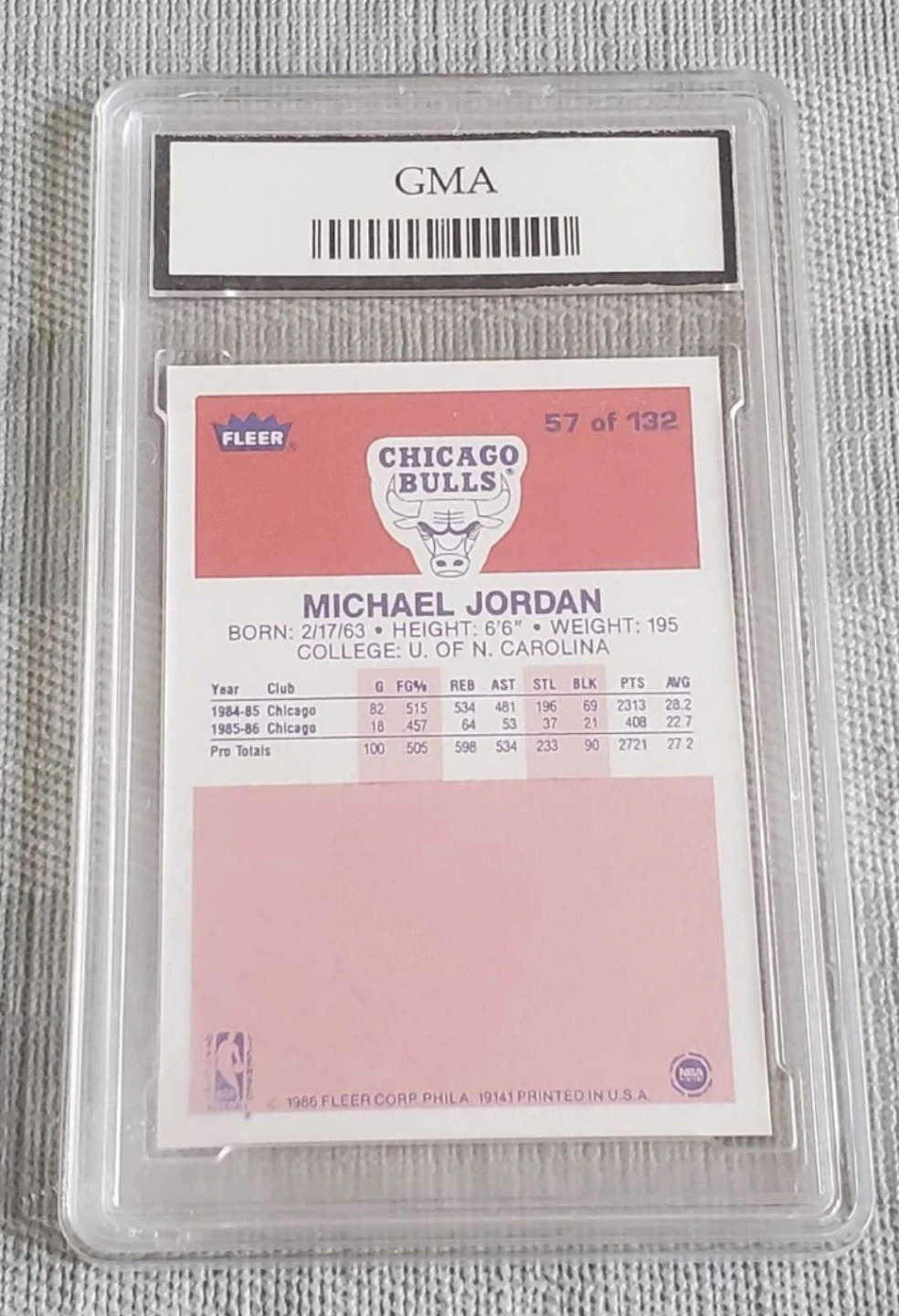 Michael Jordan rookie repr1nt gma graded 10 - photo 2