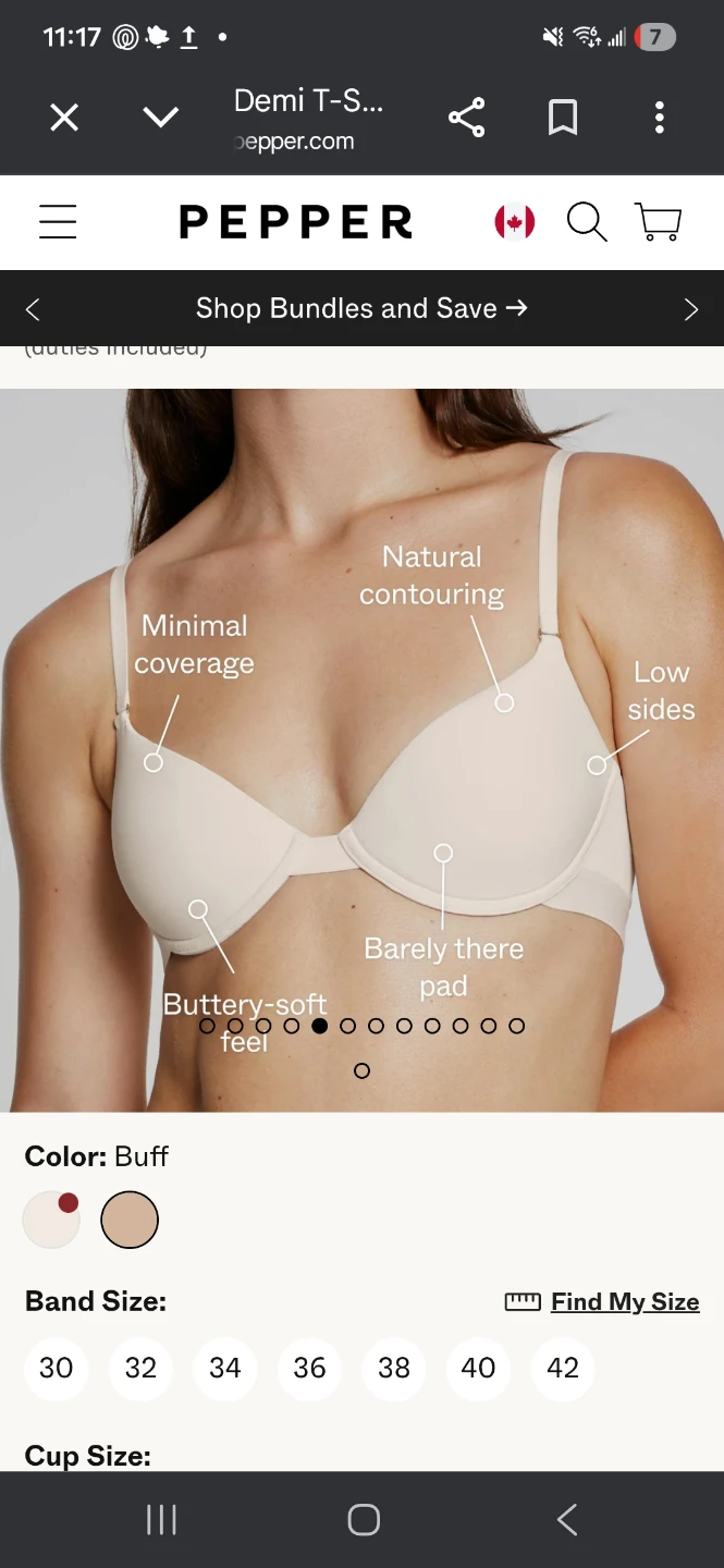 Pepper Demi T-Shirt Bra - 32A - photo 4