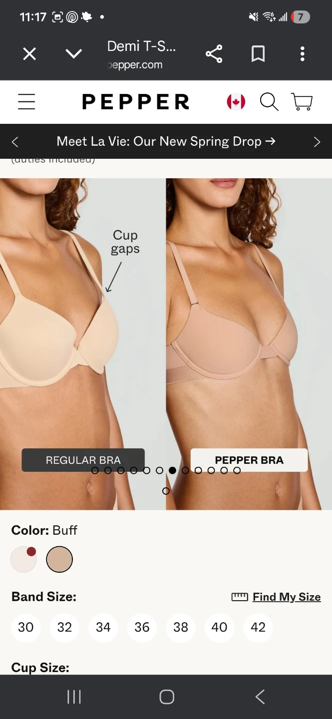 Pepper Demi T-Shirt Bra - 32A - photo 5