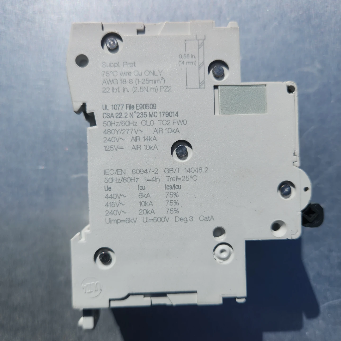 Schneider Electric Multi 9 C60SP Circuit Breaker 2A dinrail - photo 2