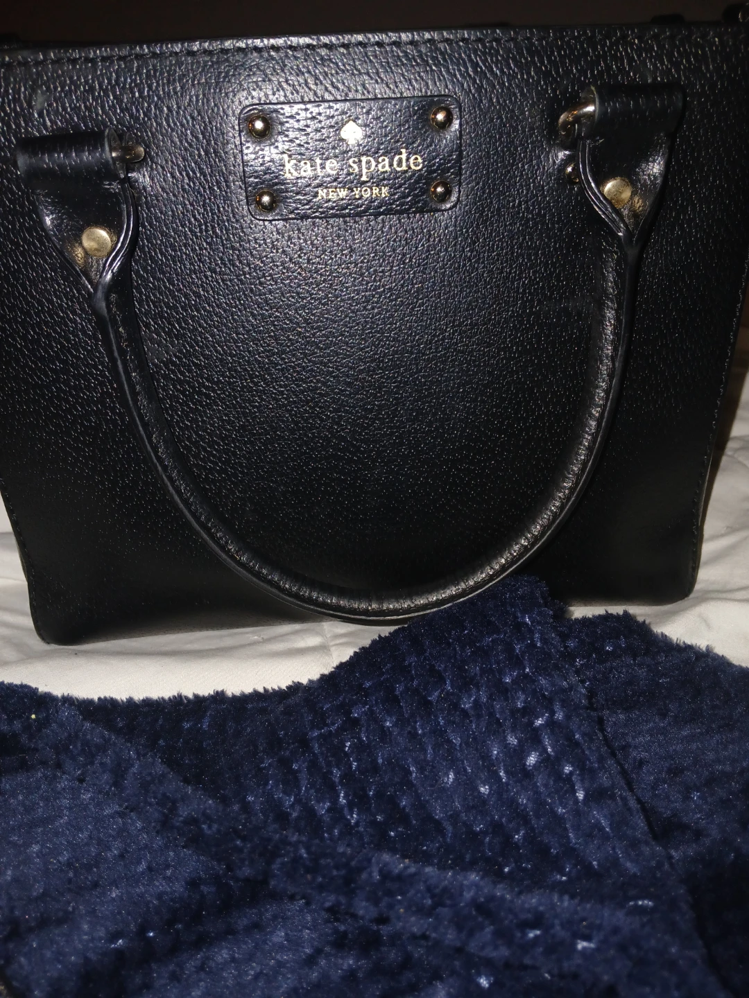 Kate Spade New York Black Leather Tote Bag