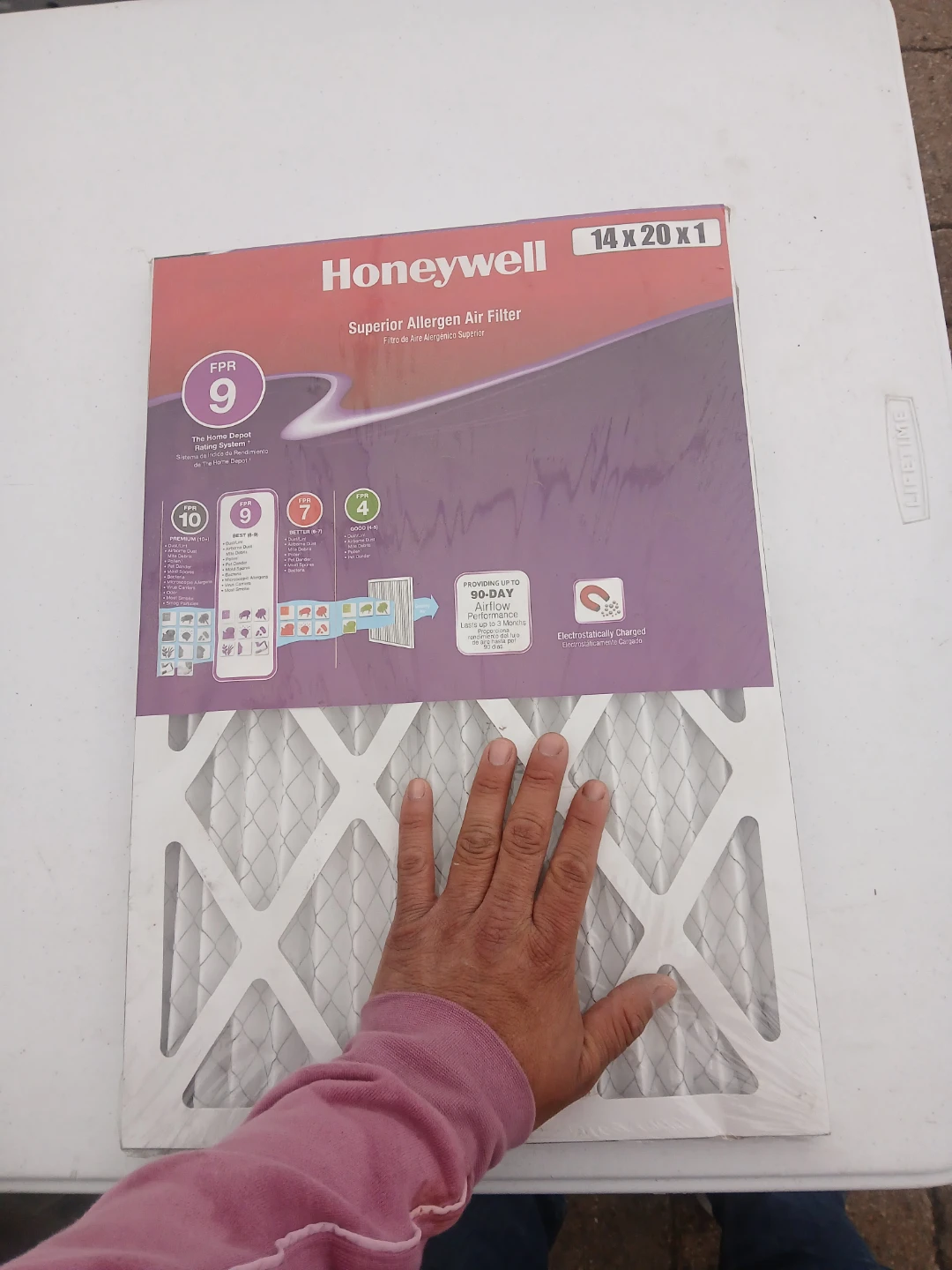 Honeywell 14x20x1 Superior Allergen Air Filter FPR 9 - photo 2