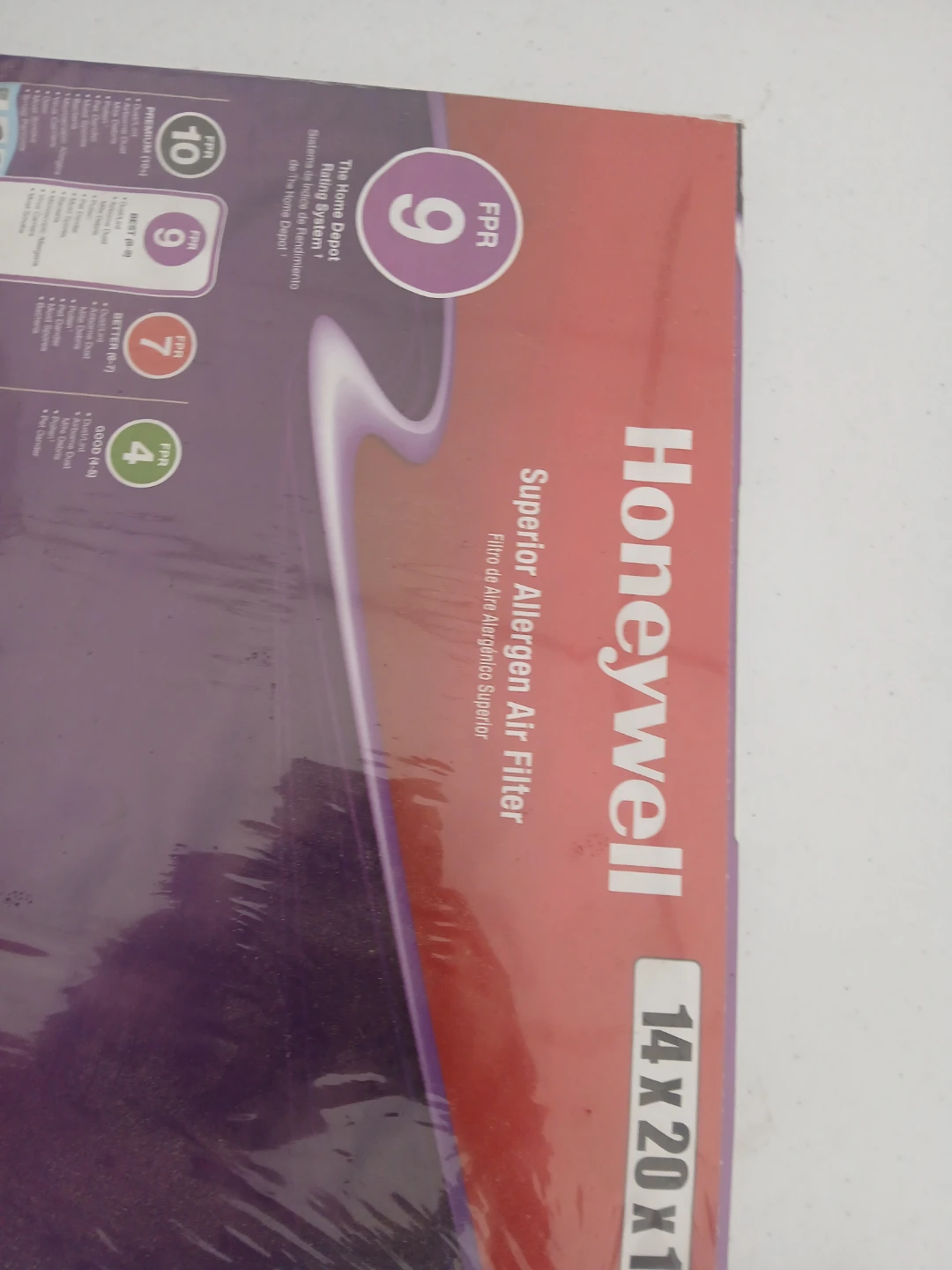 Honeywell 14x20x1 Superior Allergen Air Filter FPR 9 - photo 4