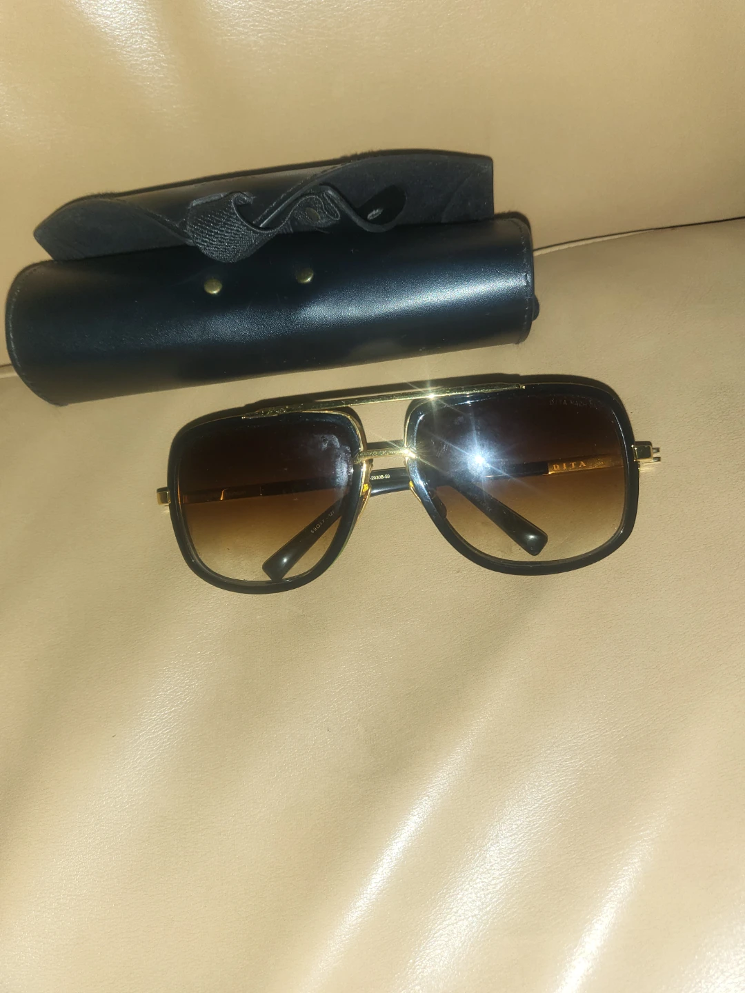 Dita MACH-S YELLOW GOLD MATTE BLACK/BROWN