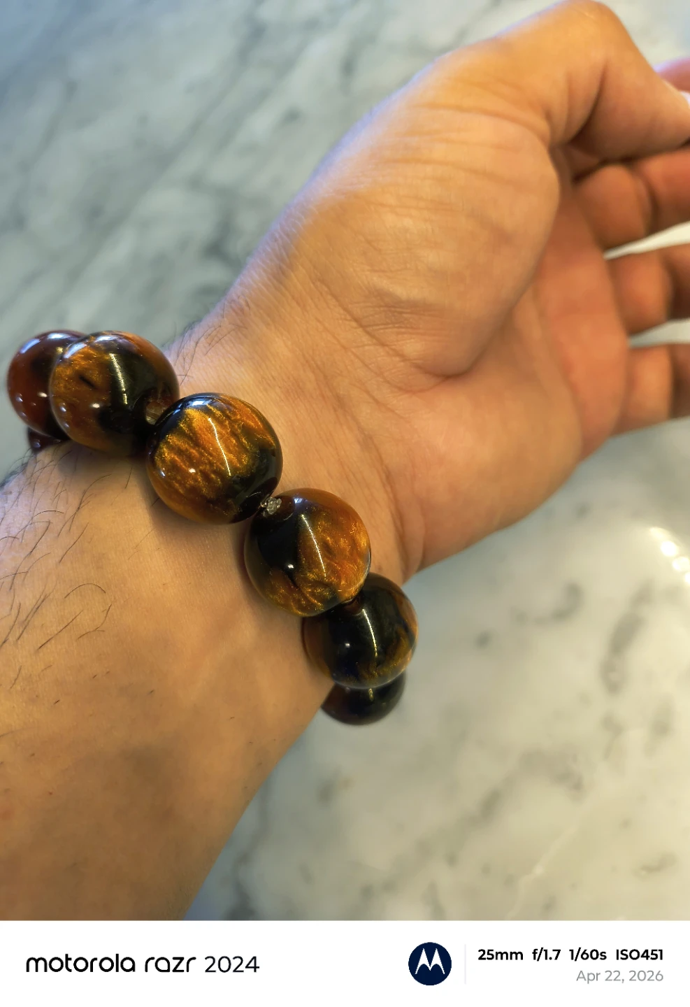 Bracelet with Carved Figurine and Amber Beads - photo 3