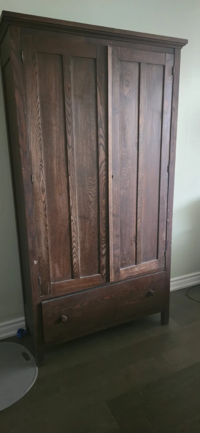 Wooden Armoire with Drawer