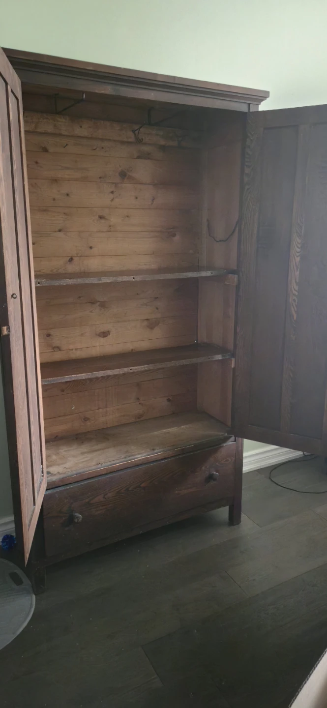 Wooden Armoire with Drawer - photo 2