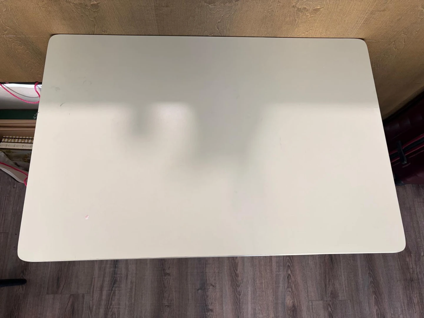 Sturdy table with wooden top and metal body - photo 2