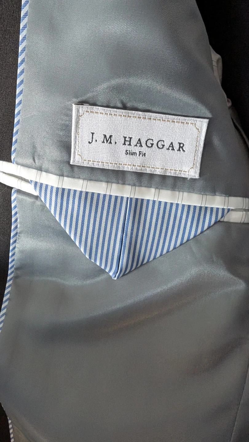J.M. Haggar Men's Slim Fit Black Suit Jacket and Pants - photo 5