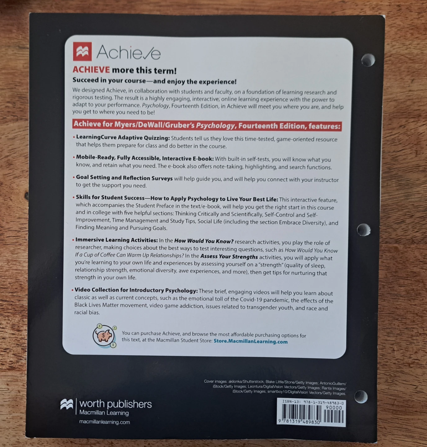 Psychology Textbook: David G. Myers. 14th Edition. Loose Leaf - photo 2