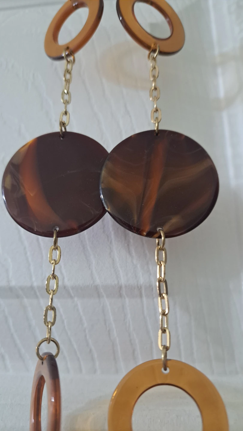 Beaded Necklace with Brown and Amber Tones - photo 3