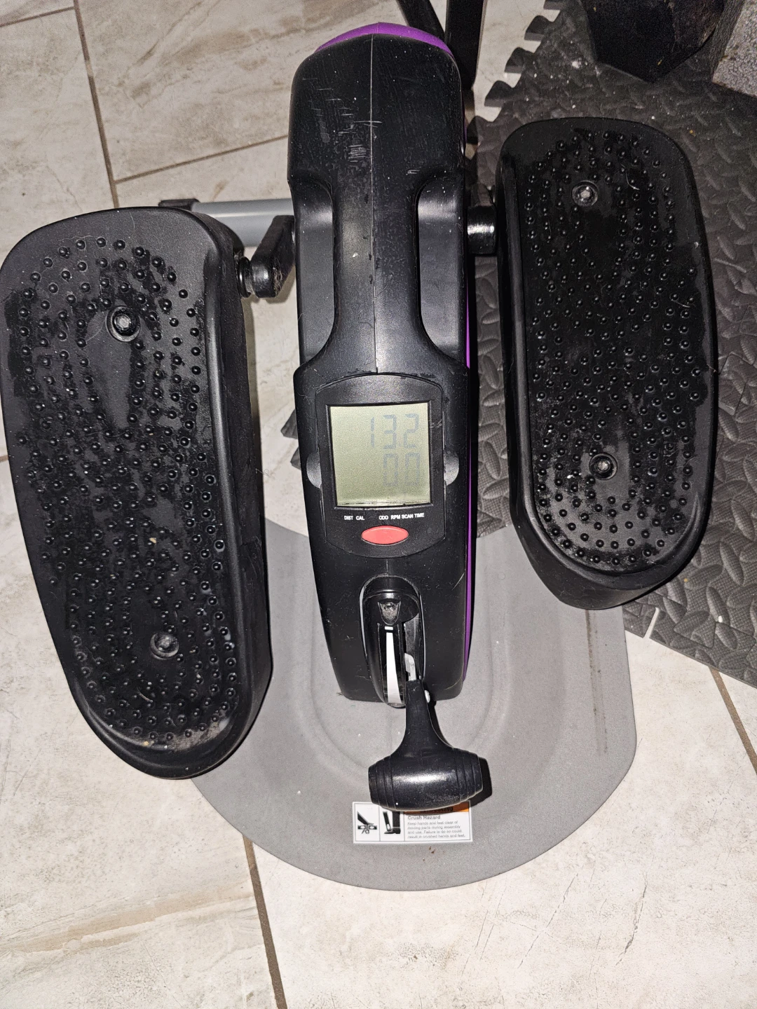 Black and Purple Mini Stair Stepper Exercise Machine - photo 3