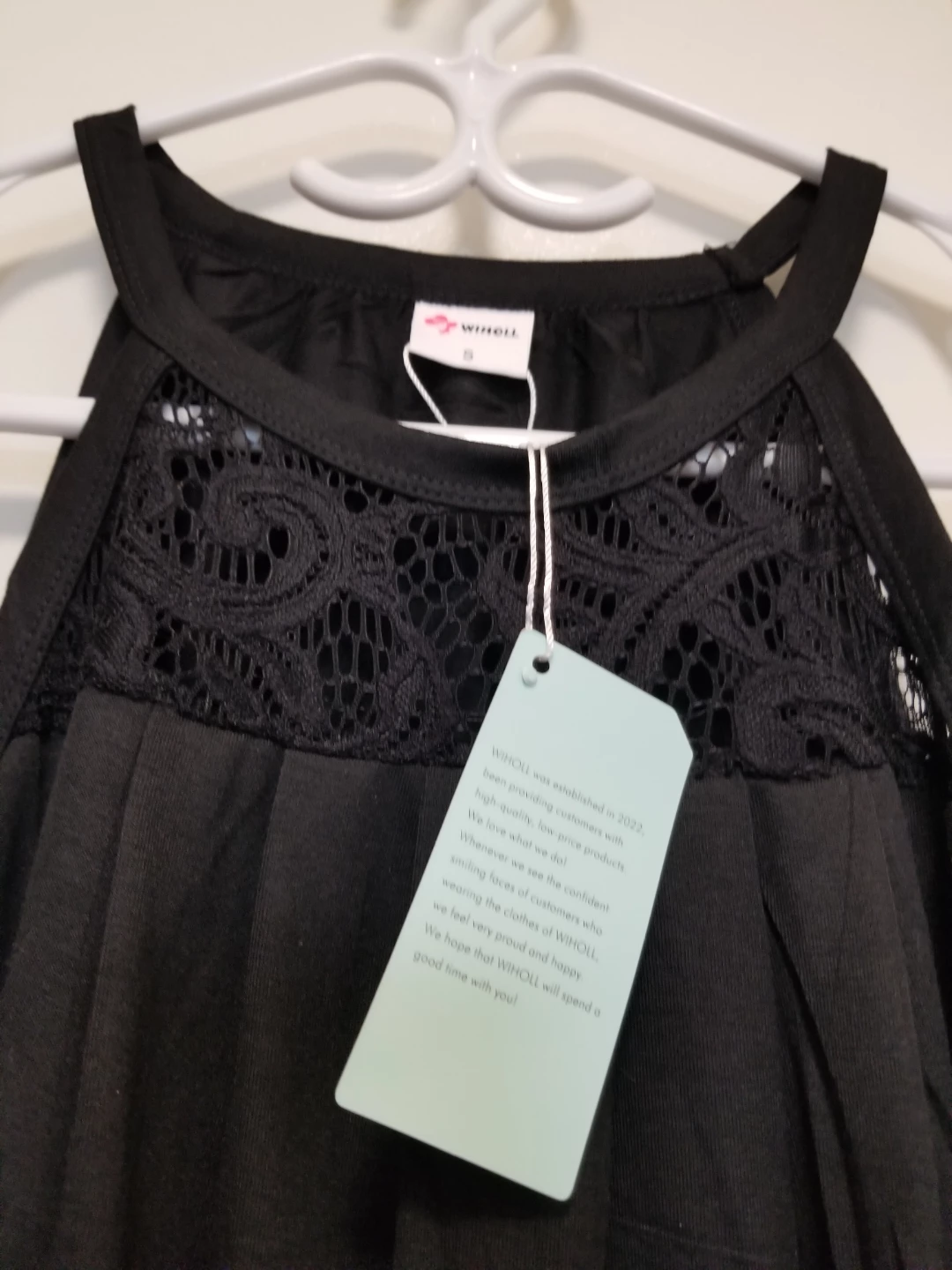 WIHOLL Black Lace Detail Tank Top - photo 3