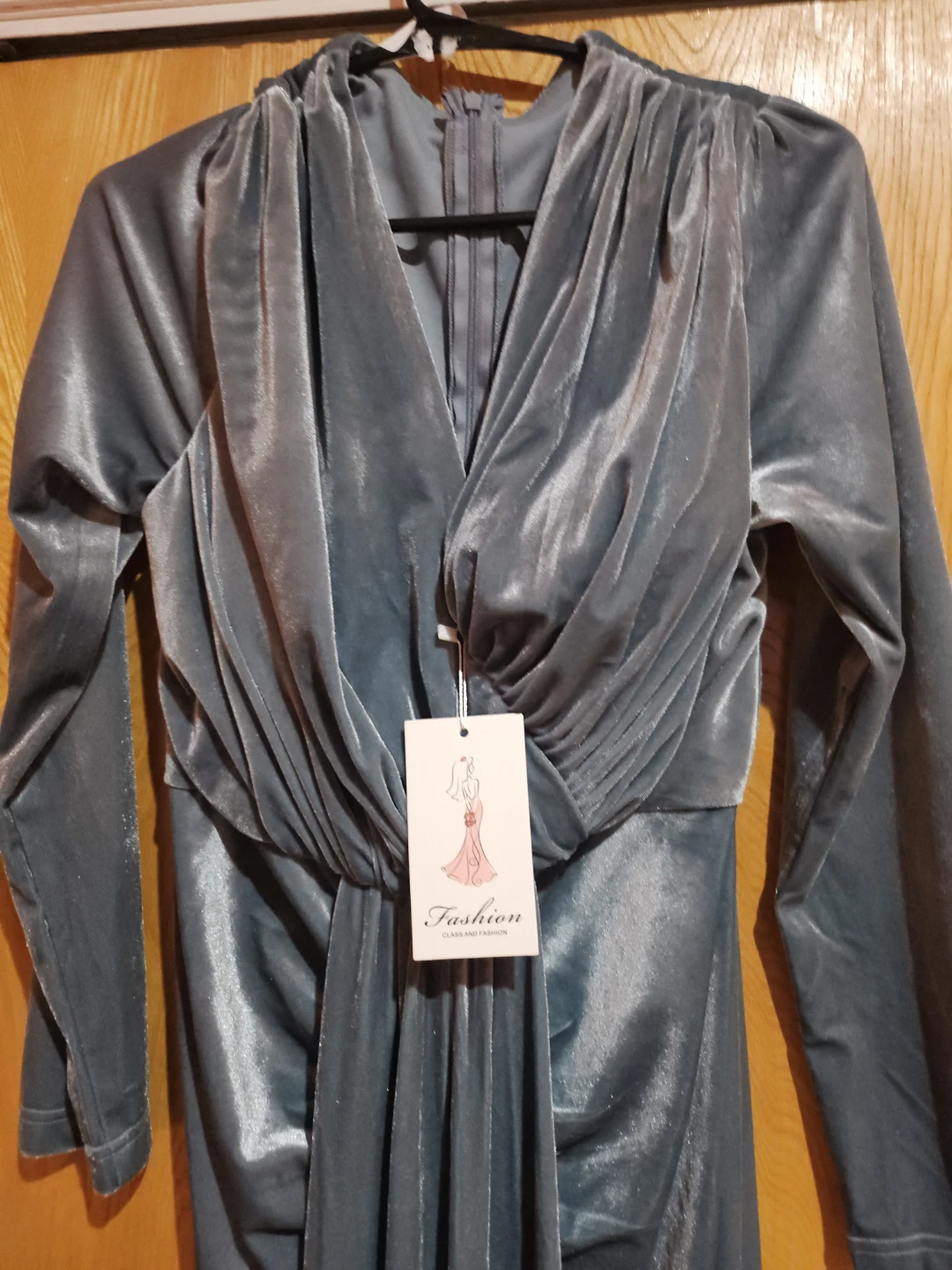 Velvet Long Sleeve Maxi Dress - photo 2