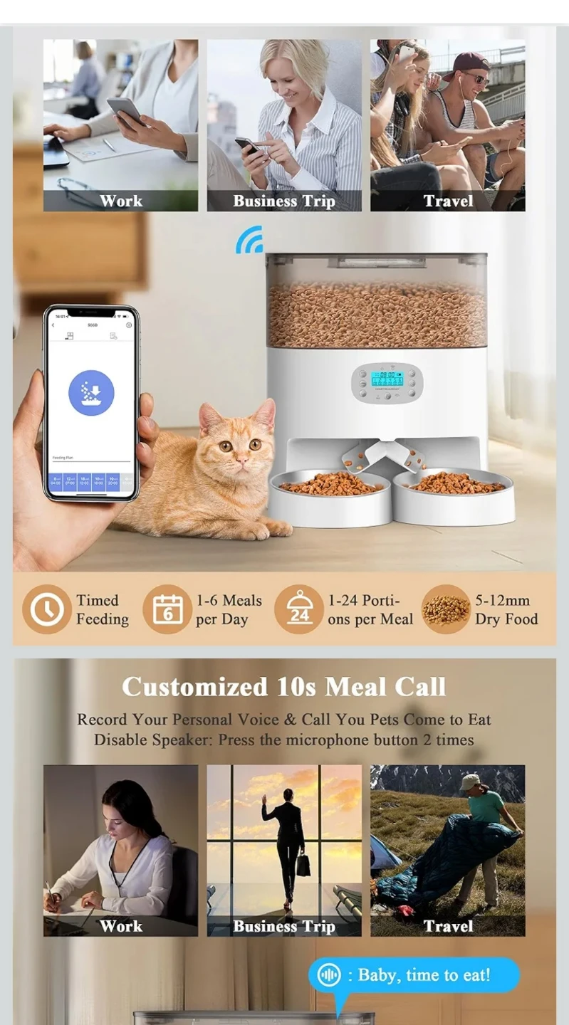 WIFI Smart Pet Feeder with Dual Bowls - photo 5