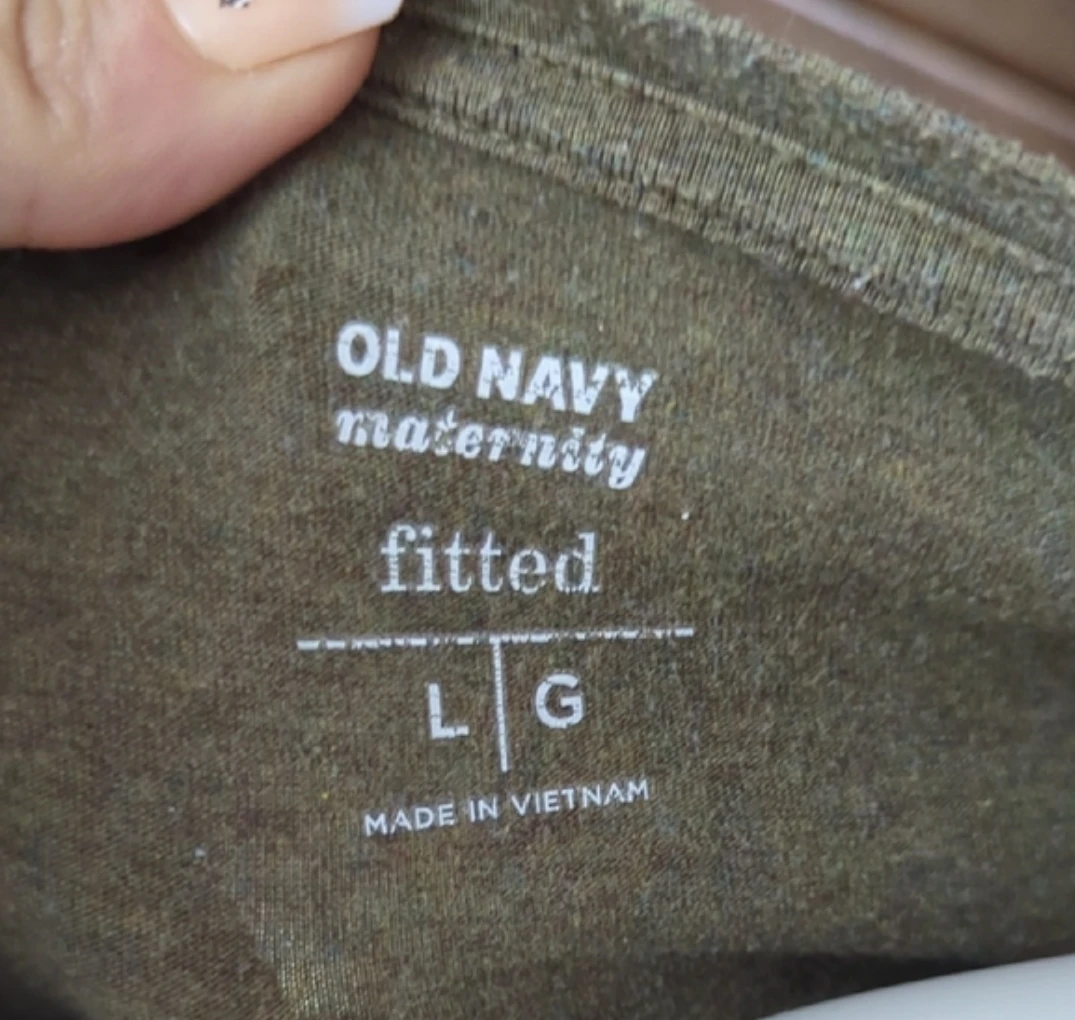 Old Navy Maternity Long Sleeve Ruched Top - Green - Size L - photo 5