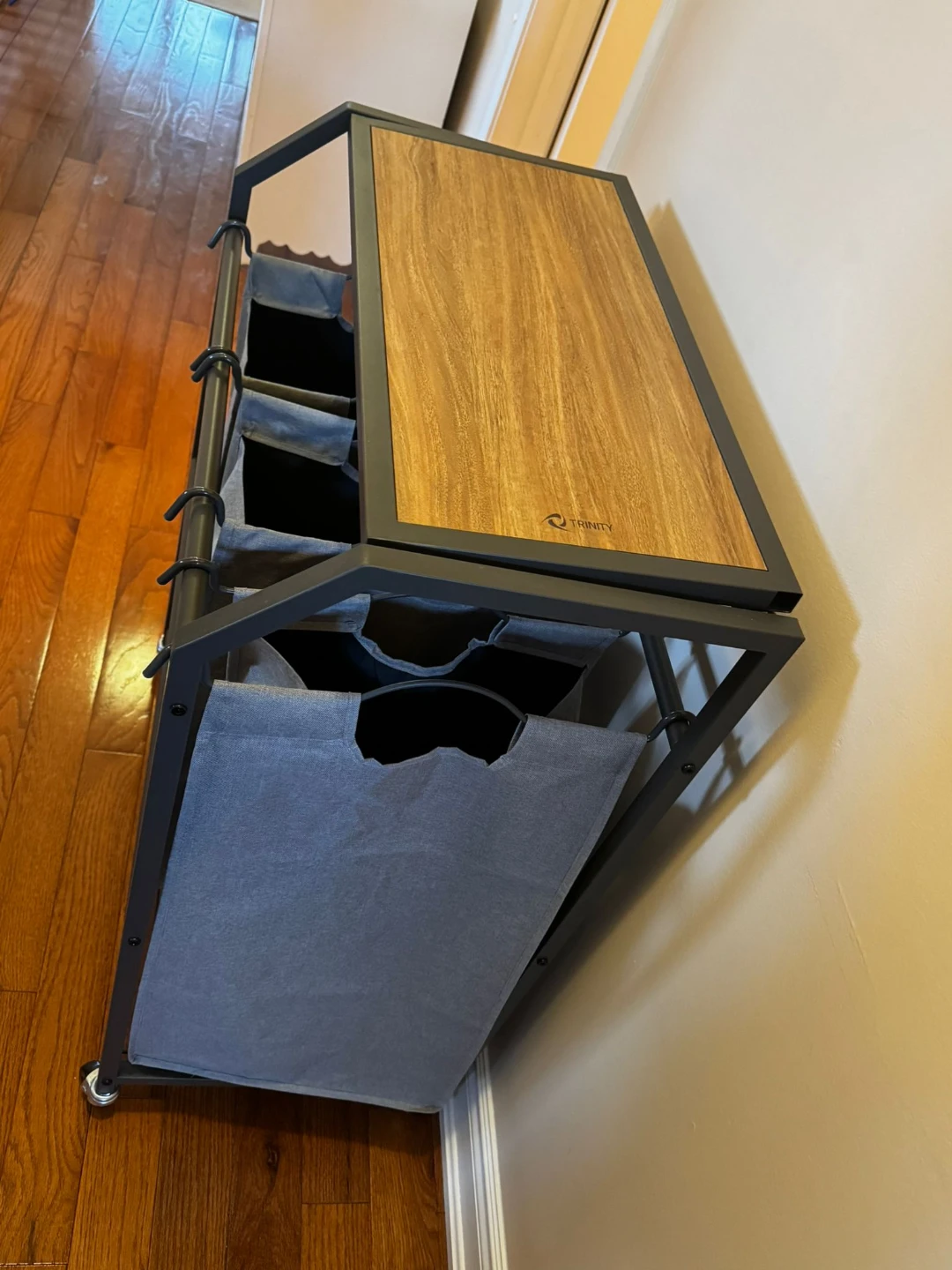Trinity 3-Bag Laundry Sorter with Wood Top
