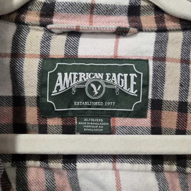 American Eagle Pink and Cream Plaid Flannel - photo 5