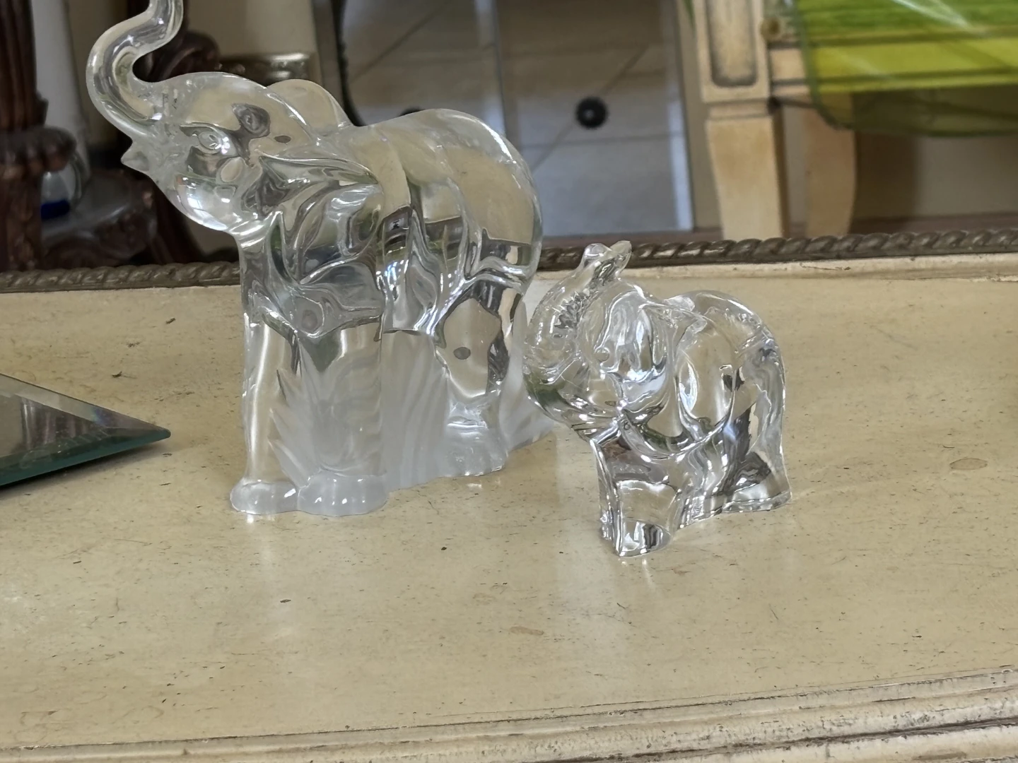 Swarvoski Crystal  Elephant Figurines