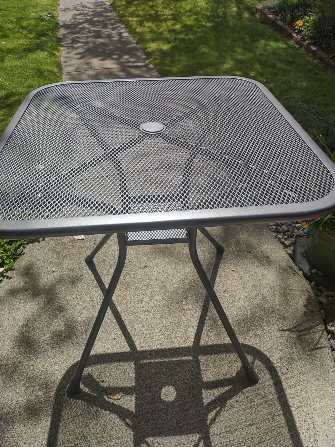 Square Metal Patio Table - photo 4