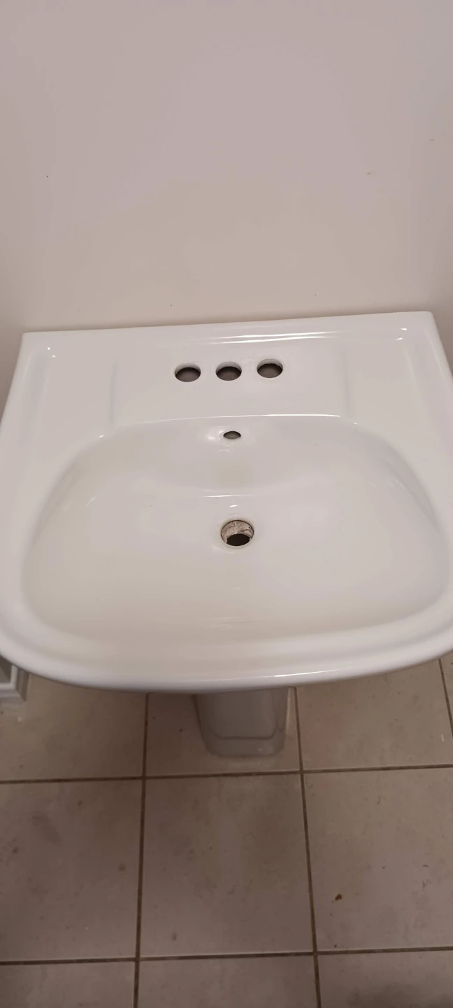 👍 White Pedestal Sink - photo 3