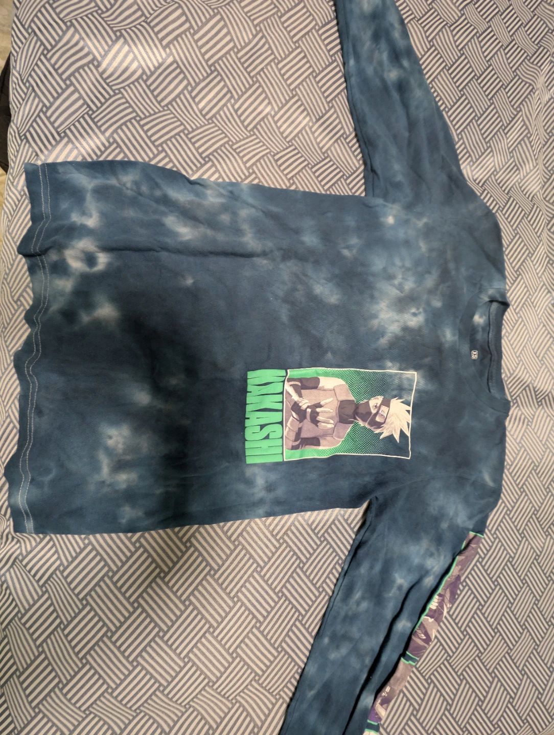 Naruto Kakashi Long Sleeve Tie-Dye T-Shirt