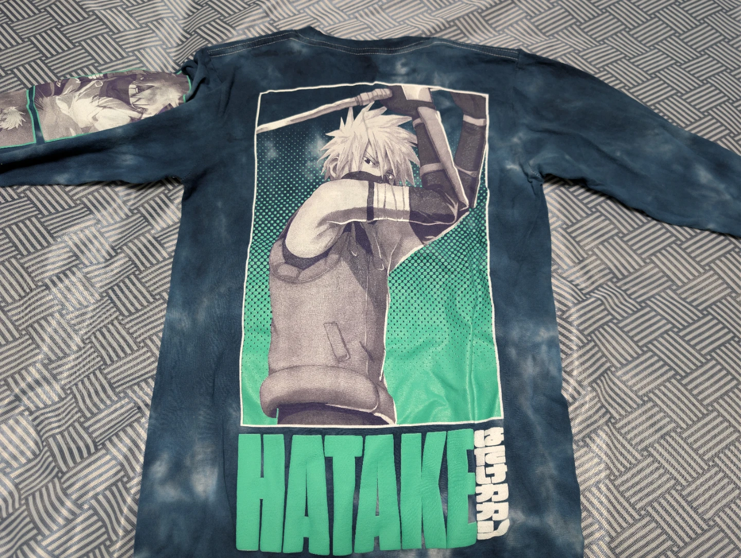Naruto Kakashi Long Sleeve Tie-Dye T-Shirt - photo 2