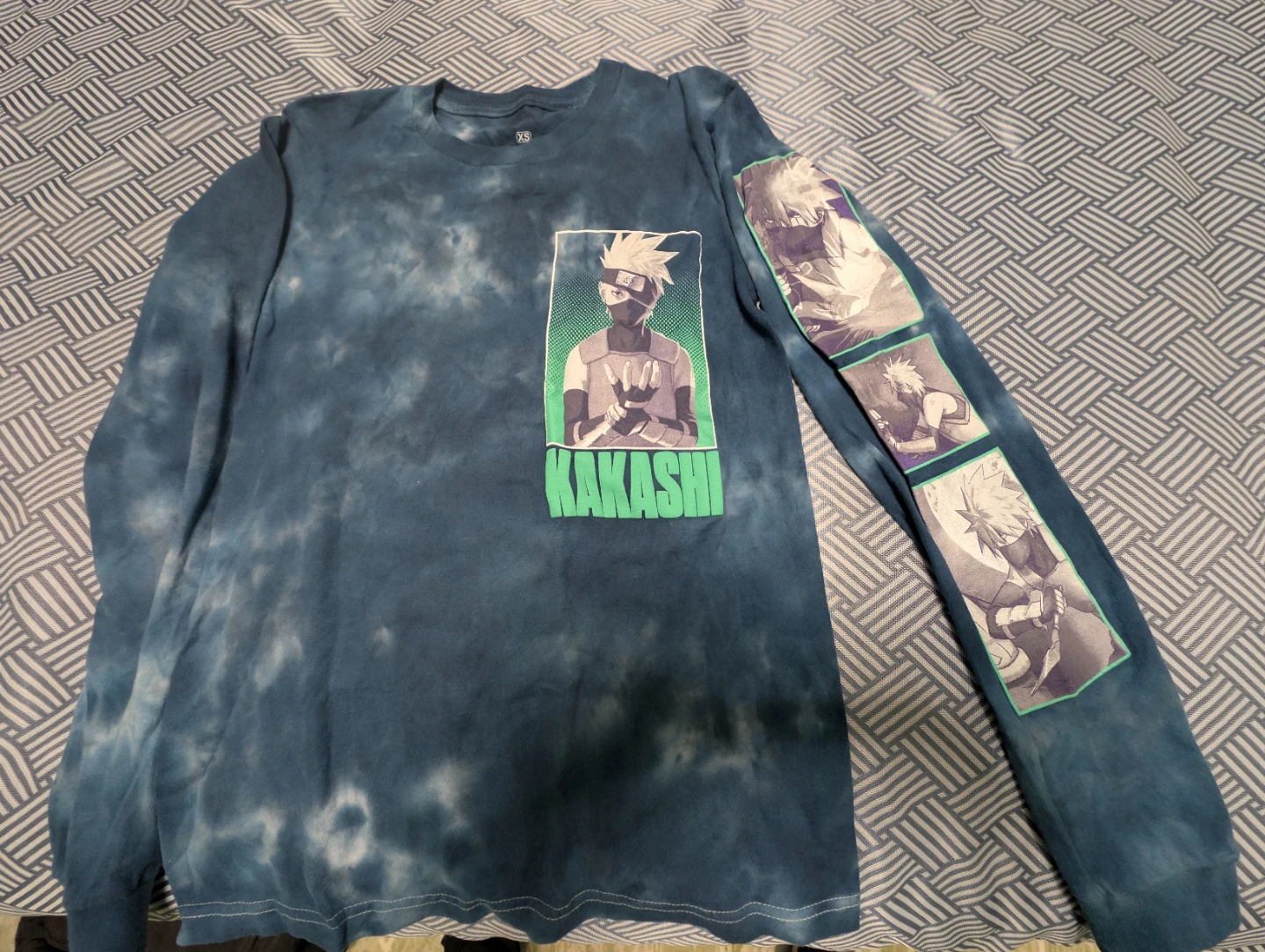 Naruto Kakashi Long Sleeve Tie-Dye T-Shirt - photo 3