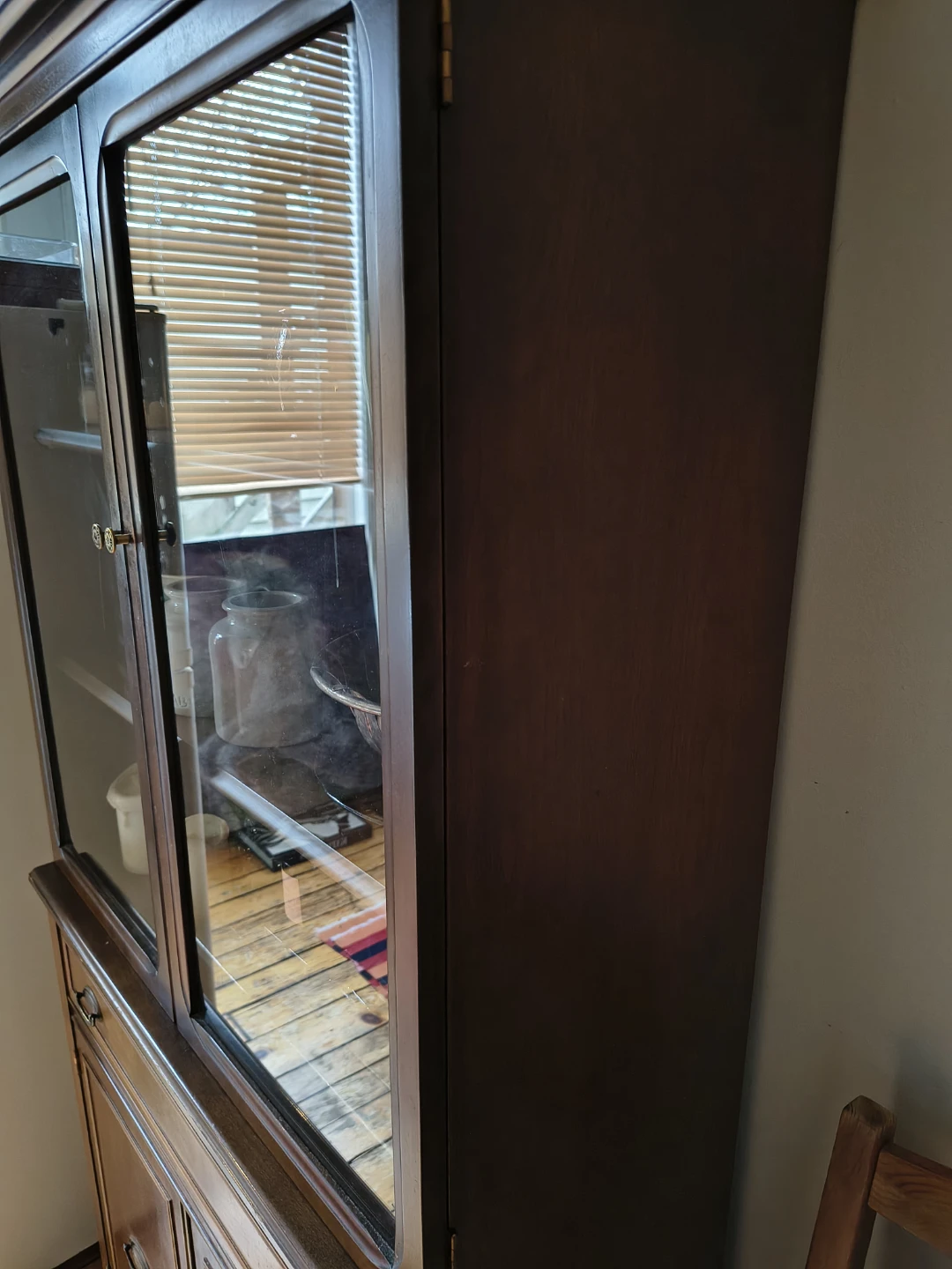 Wooden Hutch with Glass Doors - photo 2