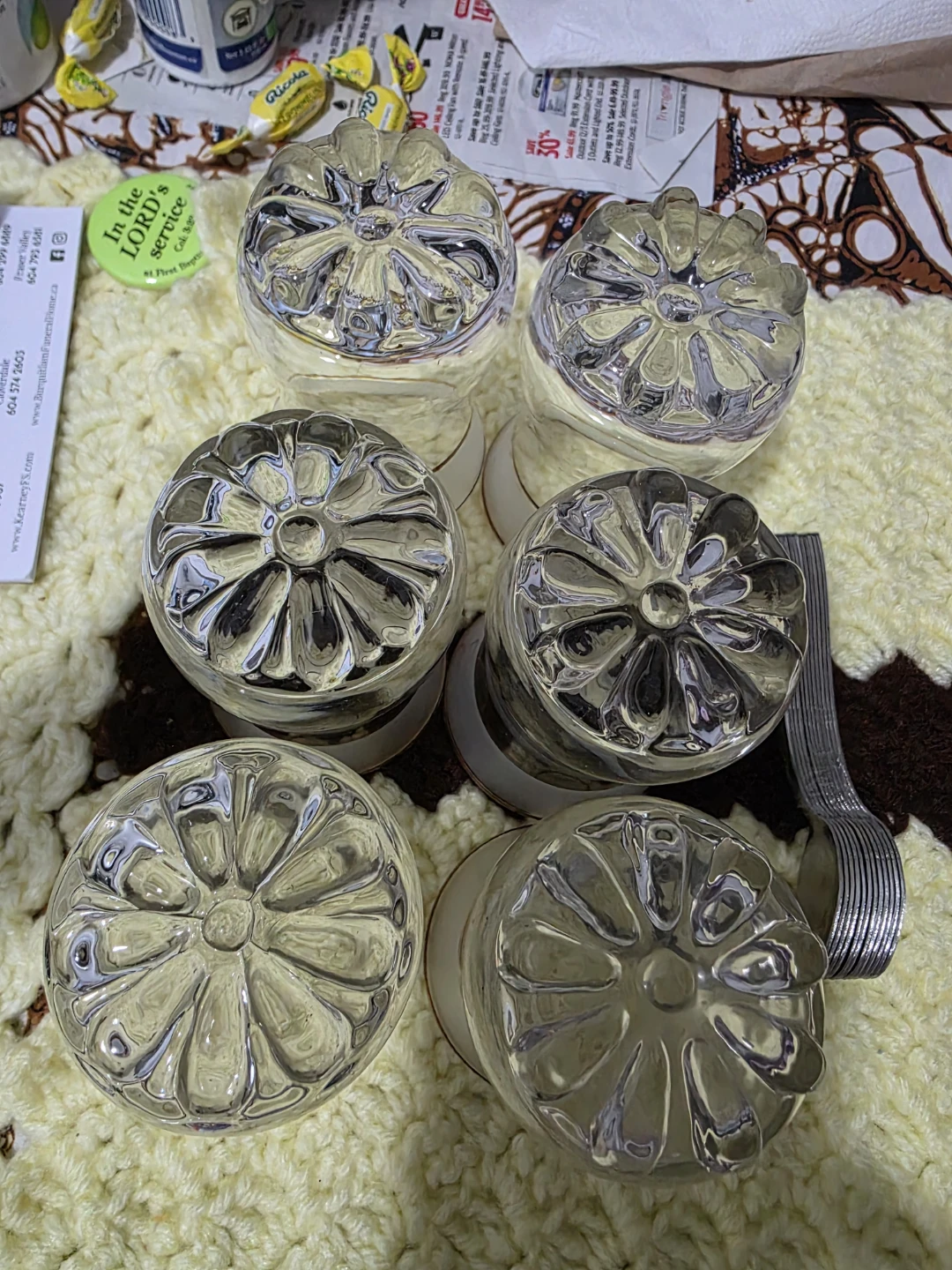 Set of 6 Clear Glass Tumblers with Gold Rim - photo 2