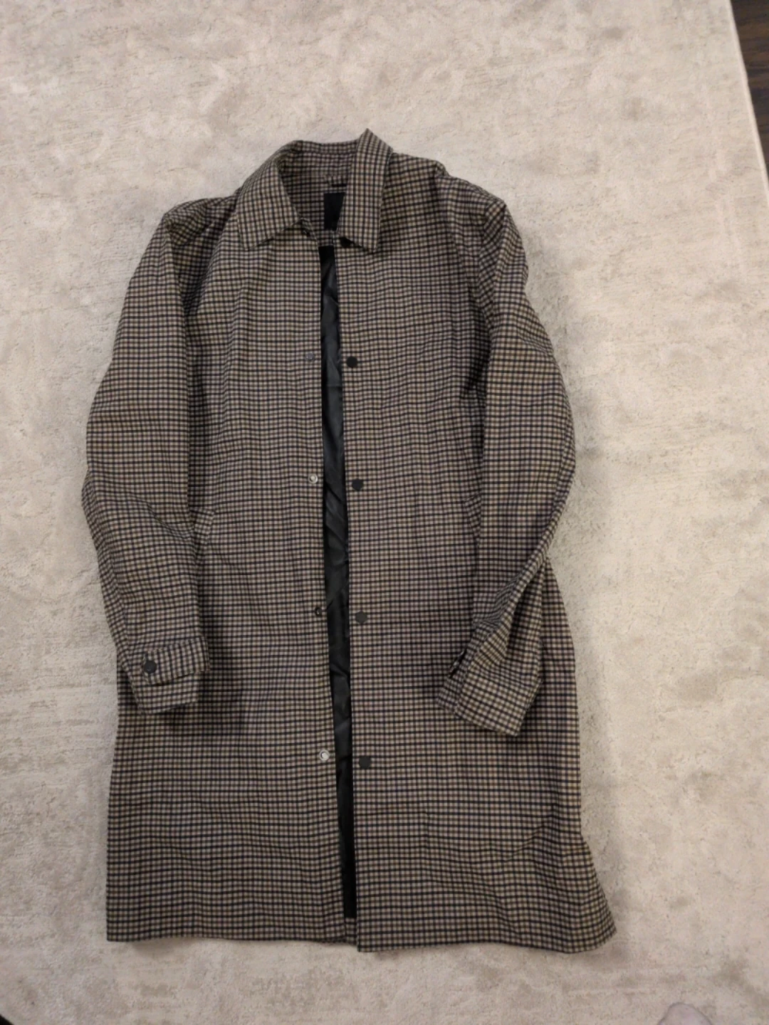 H&M Plaid Trench Coat Size 42R