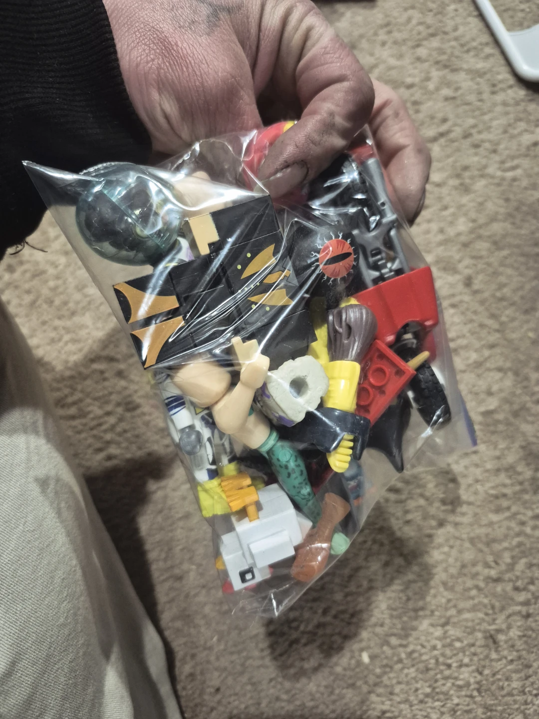 Bag of Roblox Toy Figures and Accessories