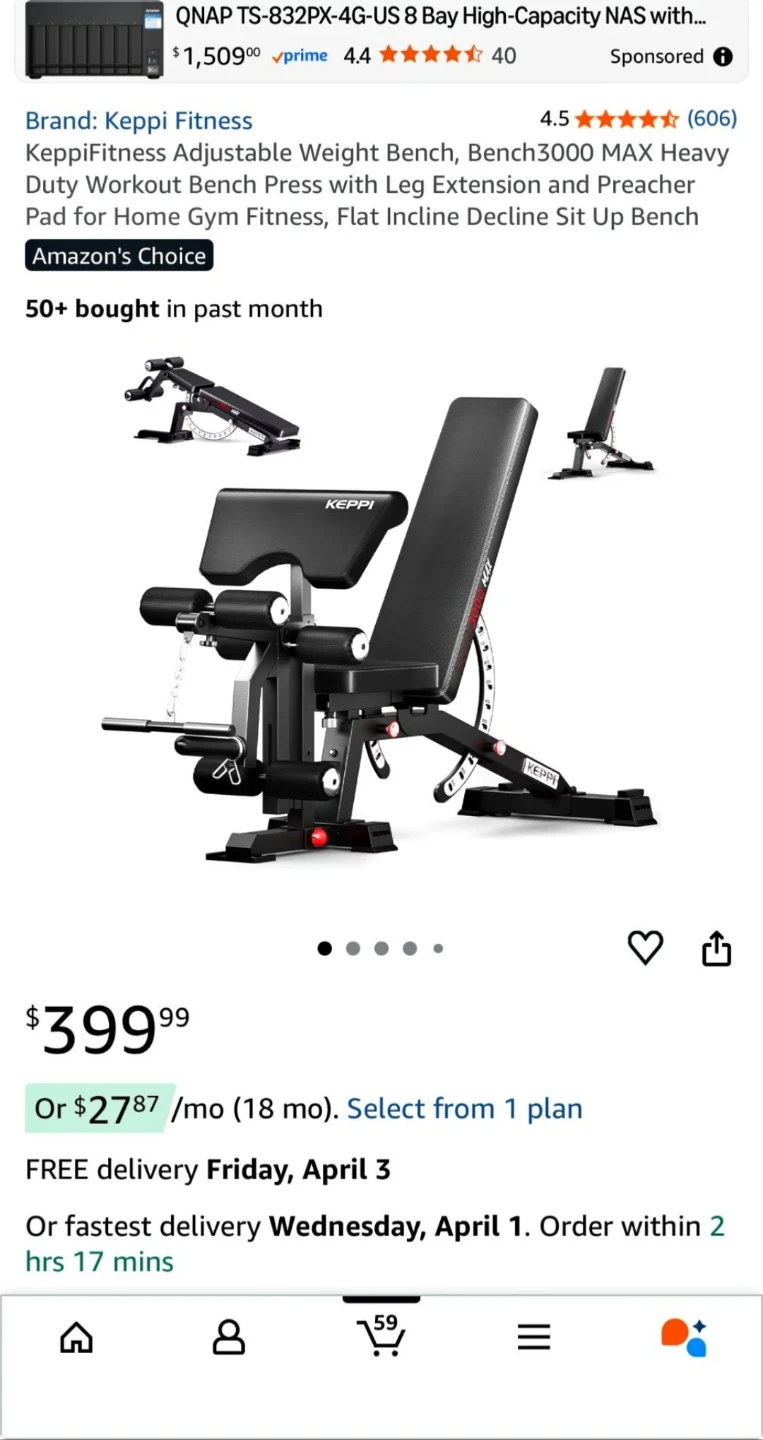Adjustable Weight Bench 1200lbs Heavy Duty