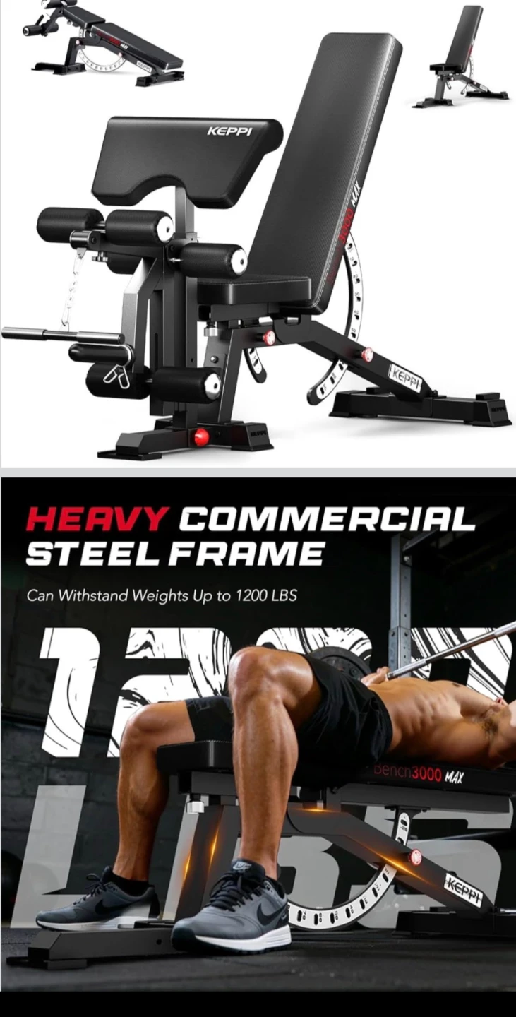 Adjustable Weight Bench 1200lbs Heavy Duty - photo 3