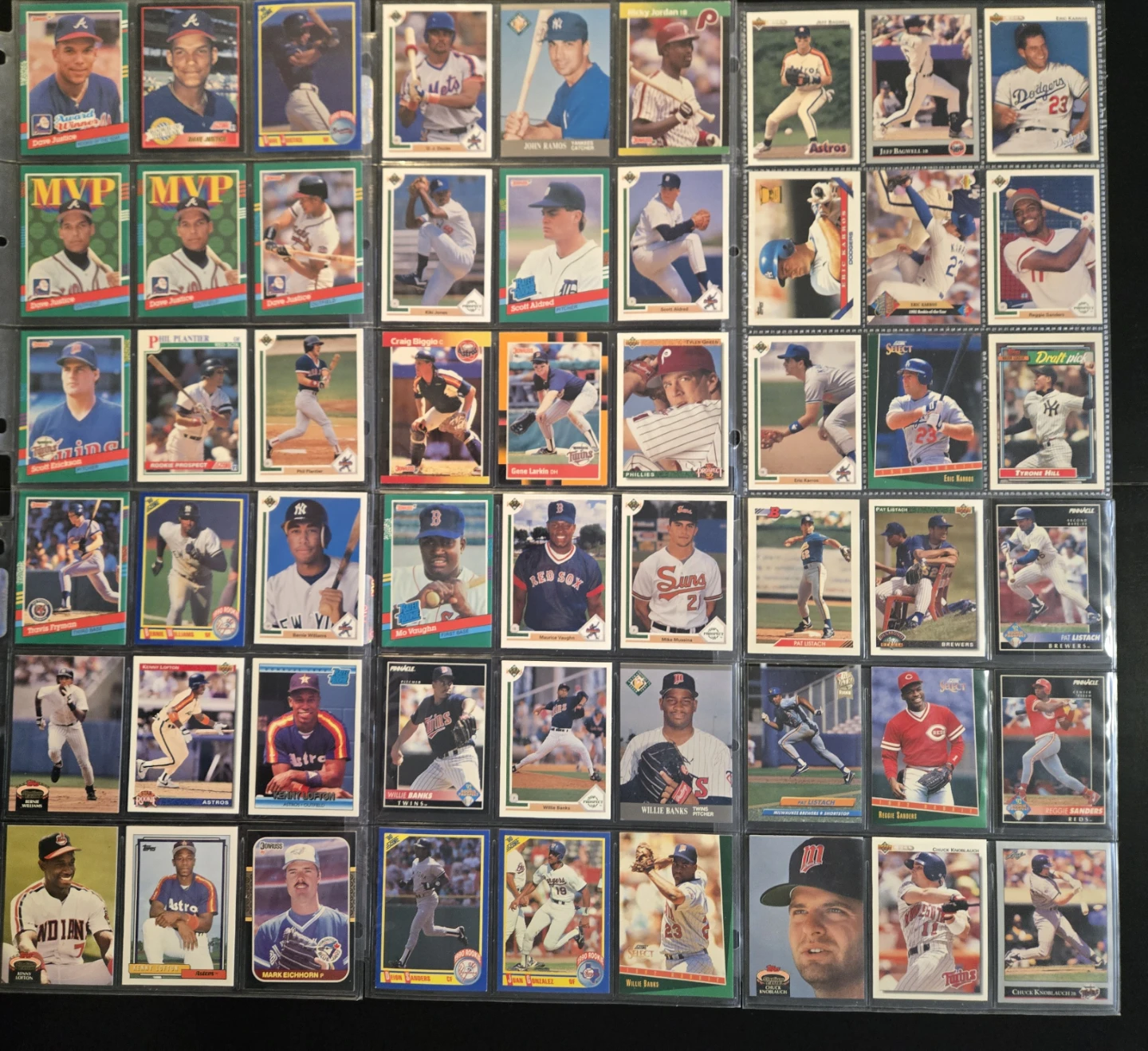 54 Rookie Baseball Cards 1988-1992, NRMT-MT