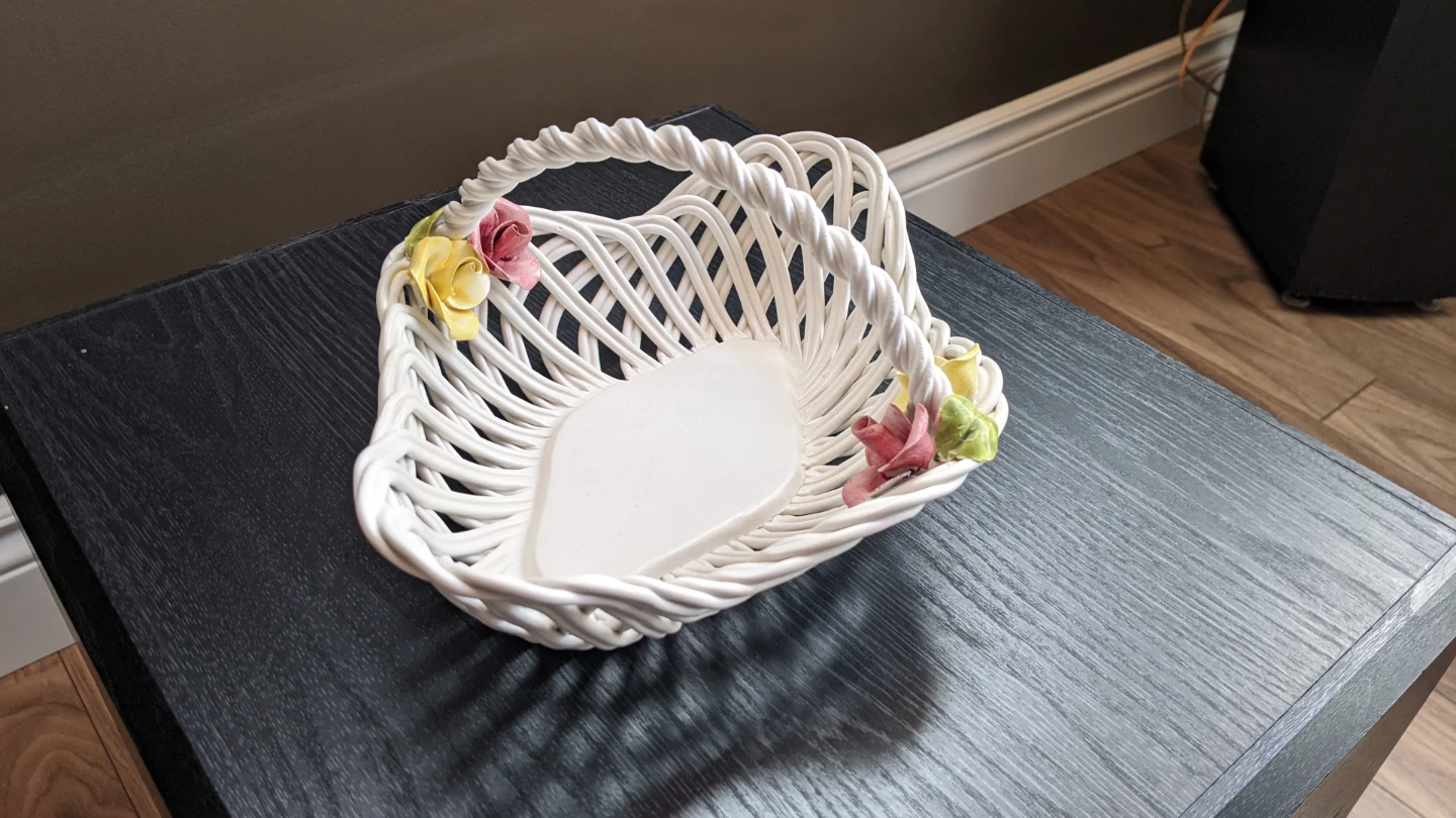 Vintage Bassano Hand Woven Braided Basket - photo 3