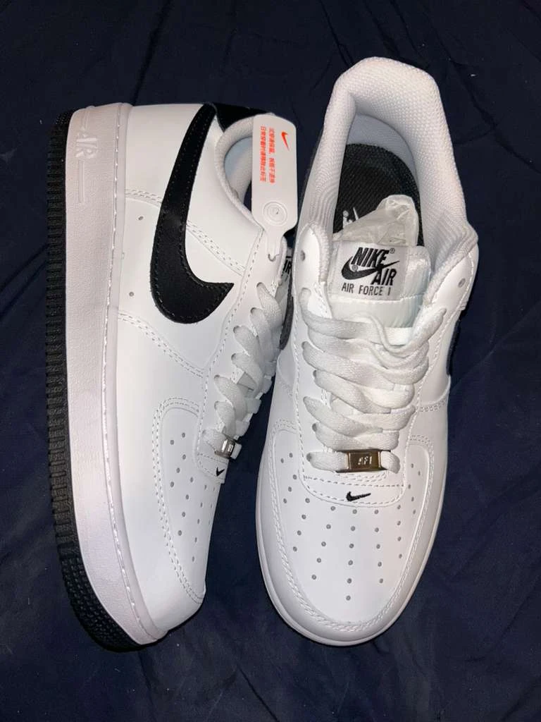 Nike Air Force 1 White and Black Sneakers