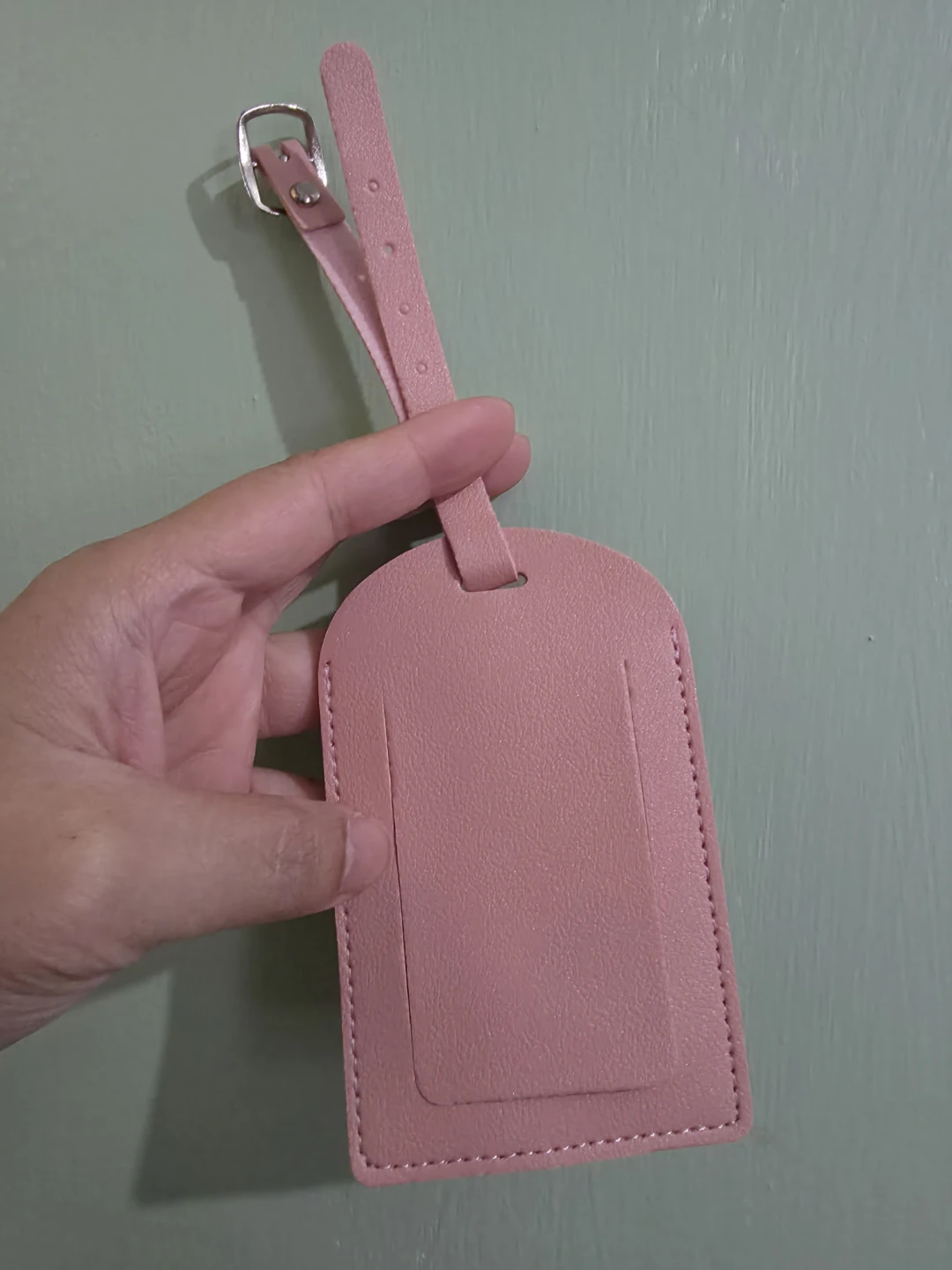 Saltair Pink Leather Luggage Tag - photo 2
