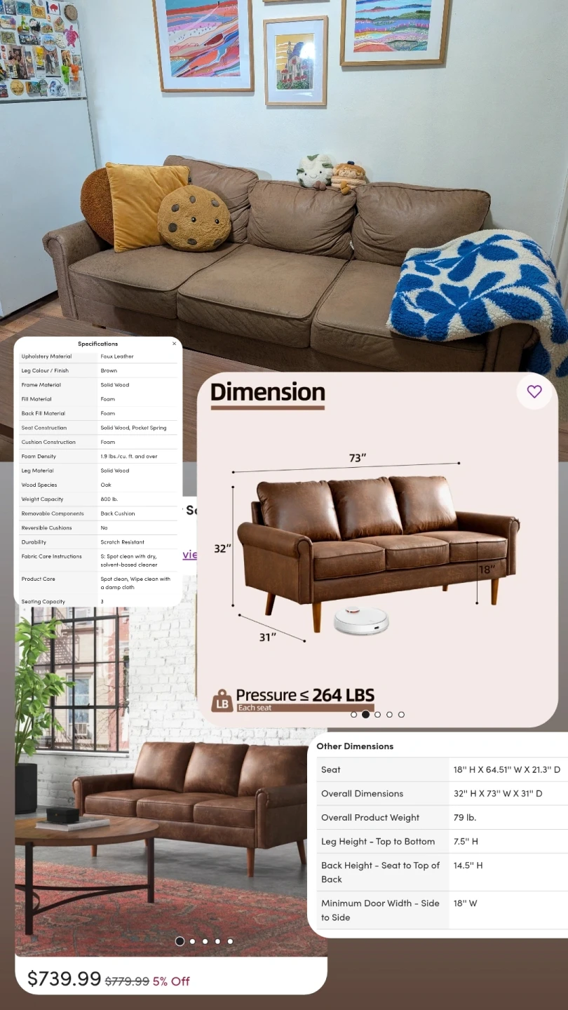 3-seater couch - photo 2