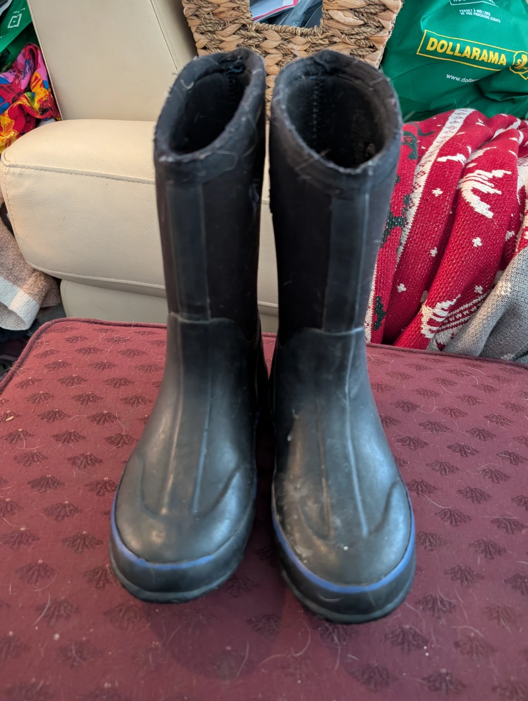 Black Bog-style Boots - Kid's Size 2