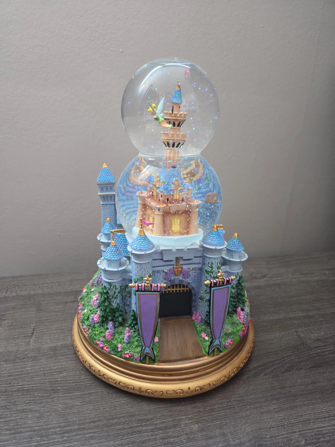 Disney Castle Snow Globe with Tinkerbell